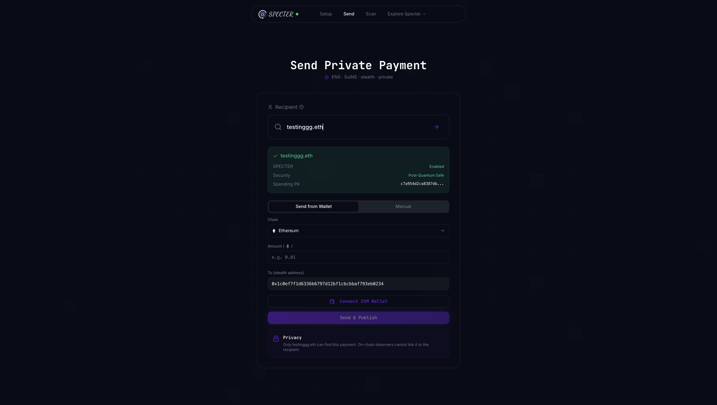 Send flow