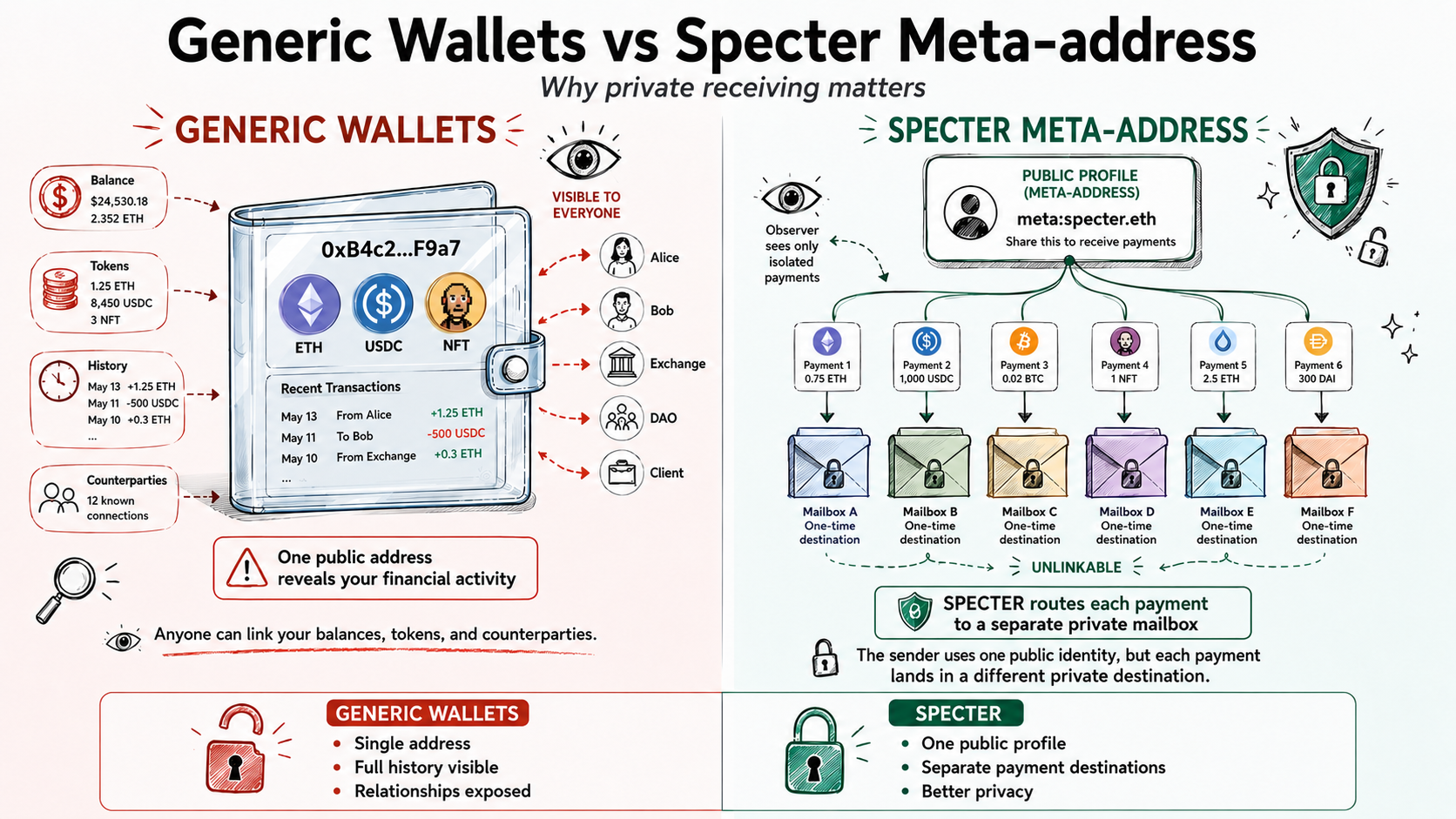 Generic wallet vs SPECTER